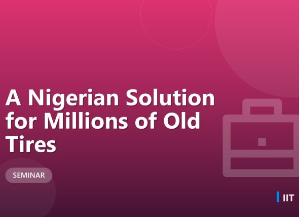 A Nigerian Solution for Millions of Old Tires