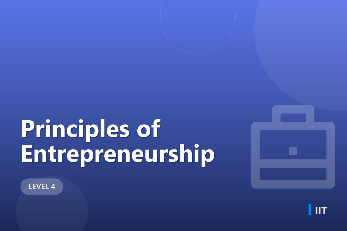 Principles of Entrepreneurship