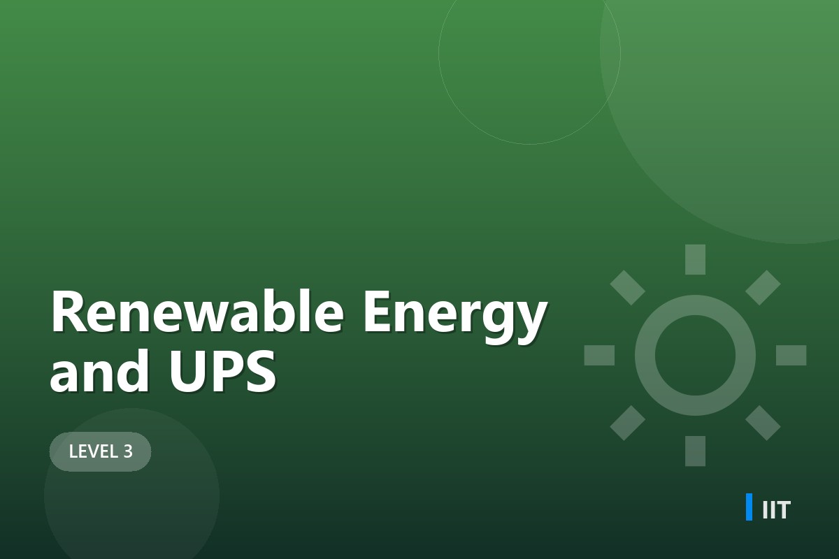 Renewable Energy and UPS